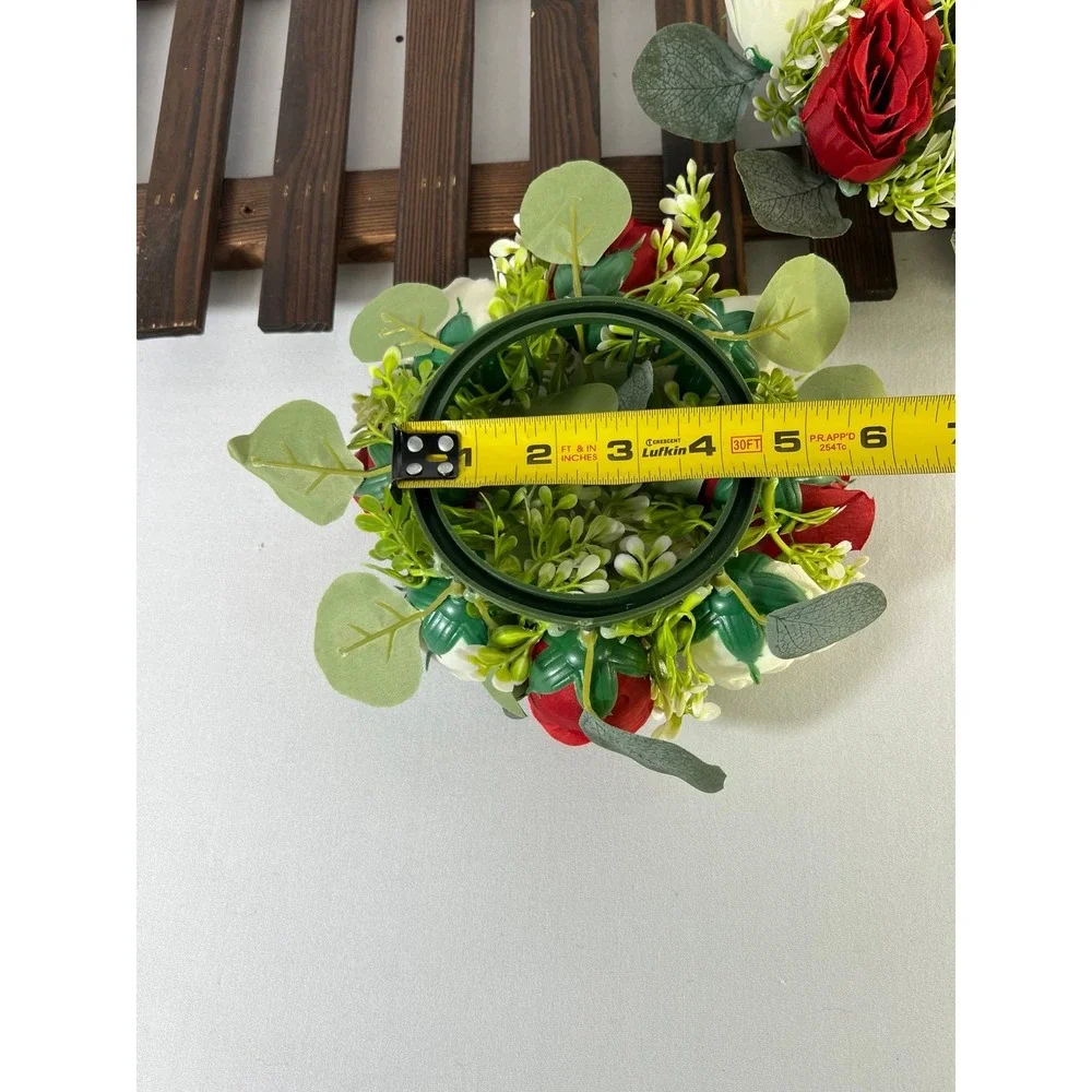 NUPTIO Flower Wreath for Table Centerpieces:‎ 8.5 Inch Small